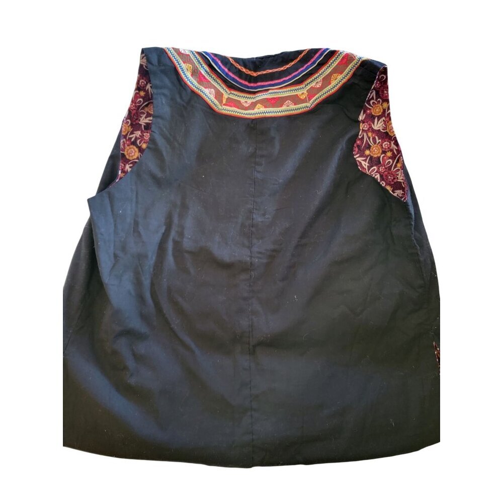Vtg  Handcrafted Embroidered Art to Wear Boho Vest - Picture 5 of 15